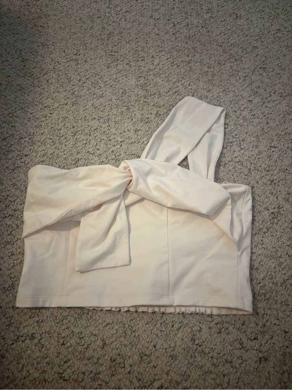 Banana Republic Cream Smocked Strapless Top